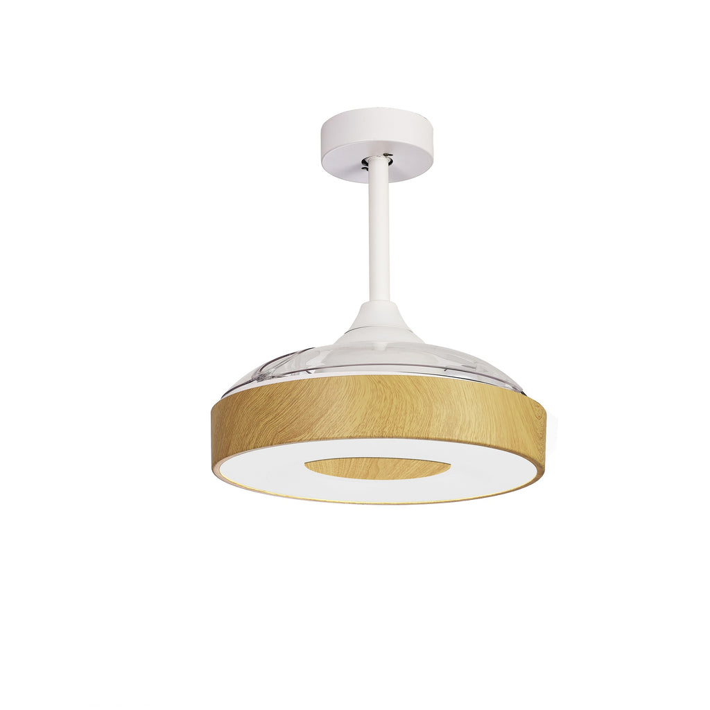 Mantra COIN FAN MINI PAMETNI LED stropni ventilator 91cm DRVO/BIJELA