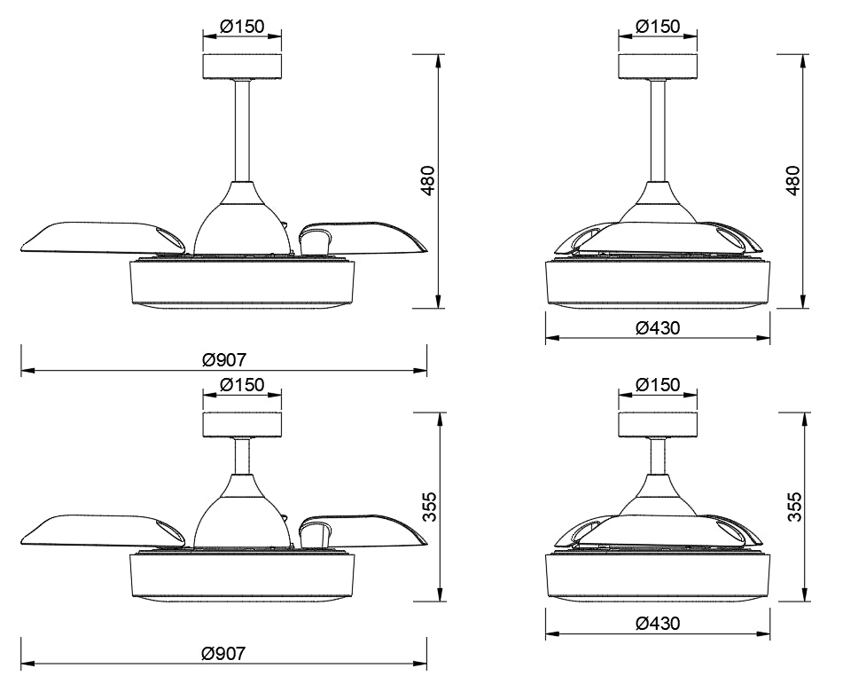 Mantra COIN FAN MINI PAMETNI LED stropni ventilator 91cm DRVO/BIJELA