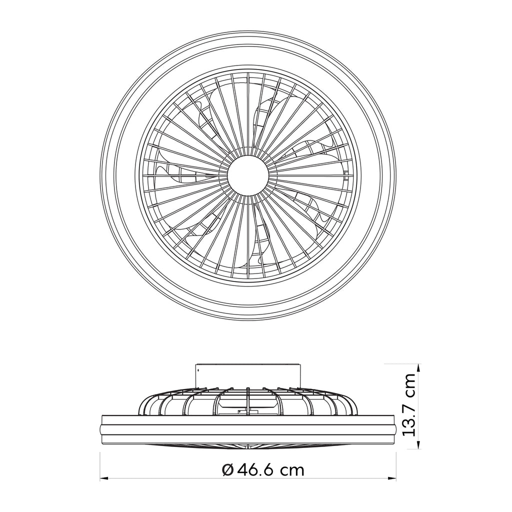 Mantra GAMER MINI LED stropni ventilator 47cm BIJELI