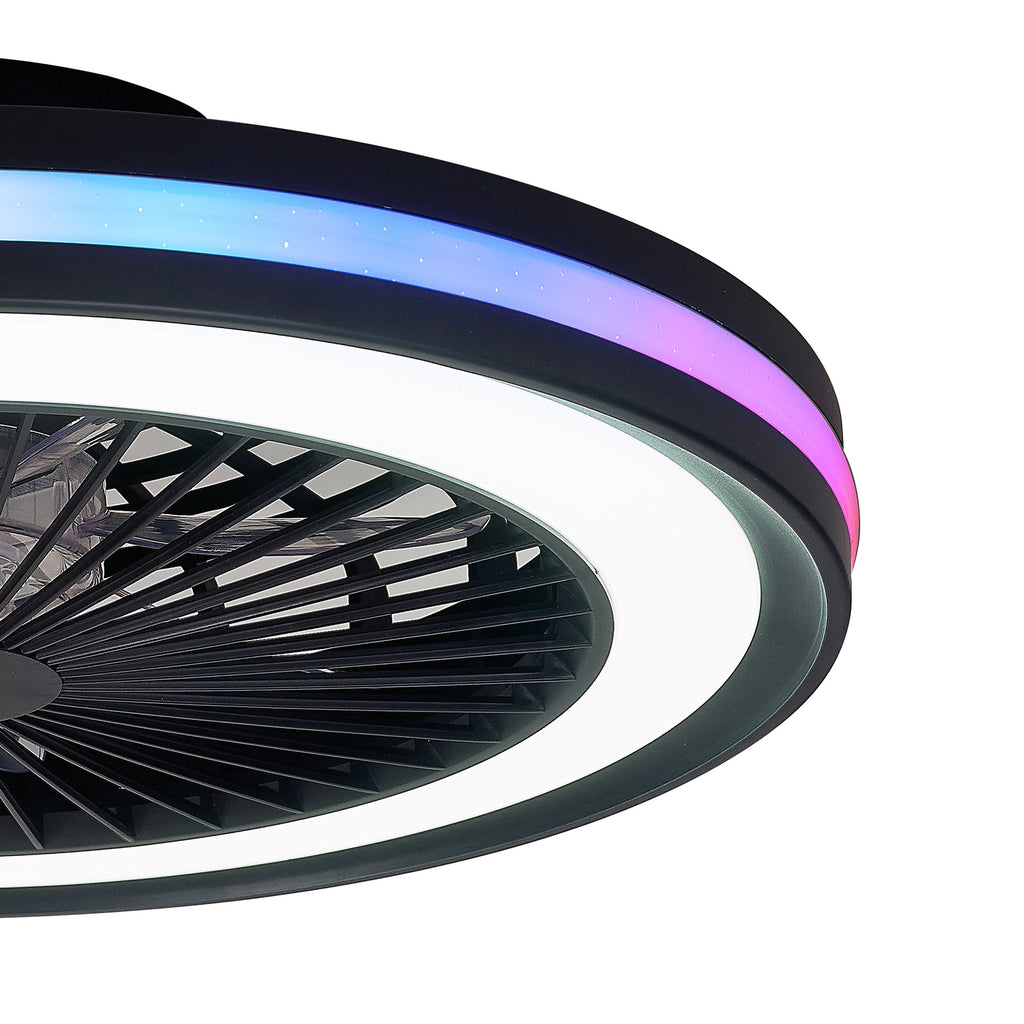 Mantra GAMER MINI LED stropni ventilator 47cm CRNI