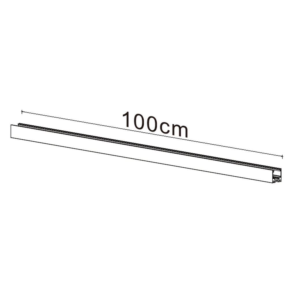 Magnetna tračnica V30mm 100CM za Magnetni sustav Mantra MAGNETO, CRNA