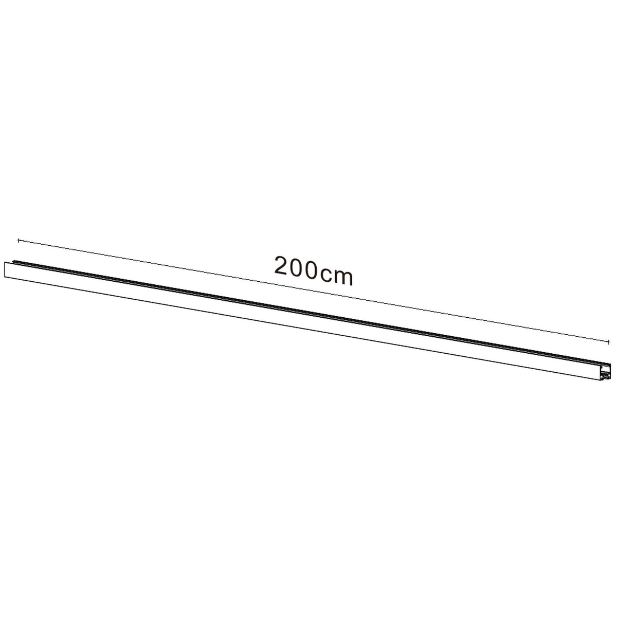 Magnetna tračnica V30mm 200CM za Magnetni sustav Mantra MAGNETO, CRNA