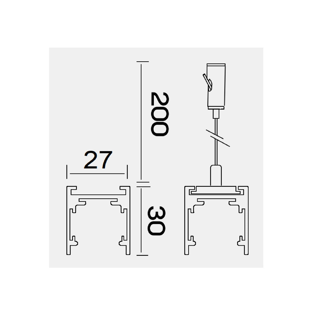 Završni poklopci V30mm za Magnetni sustav Mantra MAGNETO, CRNI