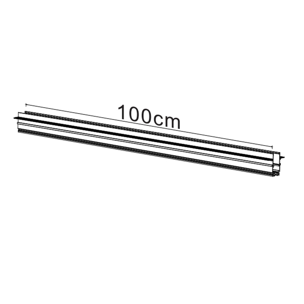 Ugradbena Magnetna tračnica 100CM za Magnetni sustav Mantra MAGNETO, CRNA