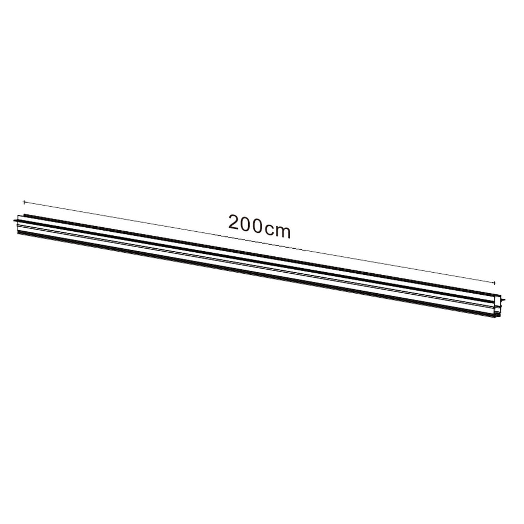 Ugradbena Magnetna tračnica 200CM za Magnetni sustav Mantra MAGNETO, CRNA