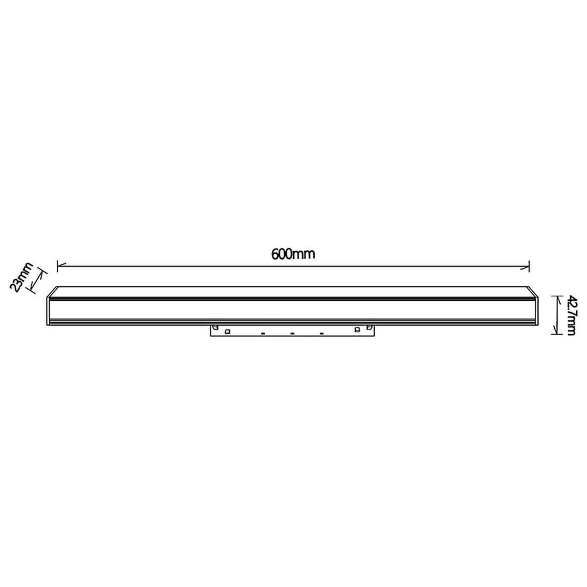LED svjetiljka 16W 3000K 48V 60CM za Magnetni sustav Mantra MAGNETO, CRNA