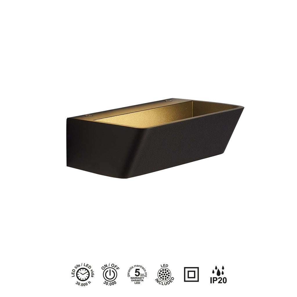 Mantra ALTEA LED ZIDNA SVJETILJKA 15W 3000K 160MM CRNA