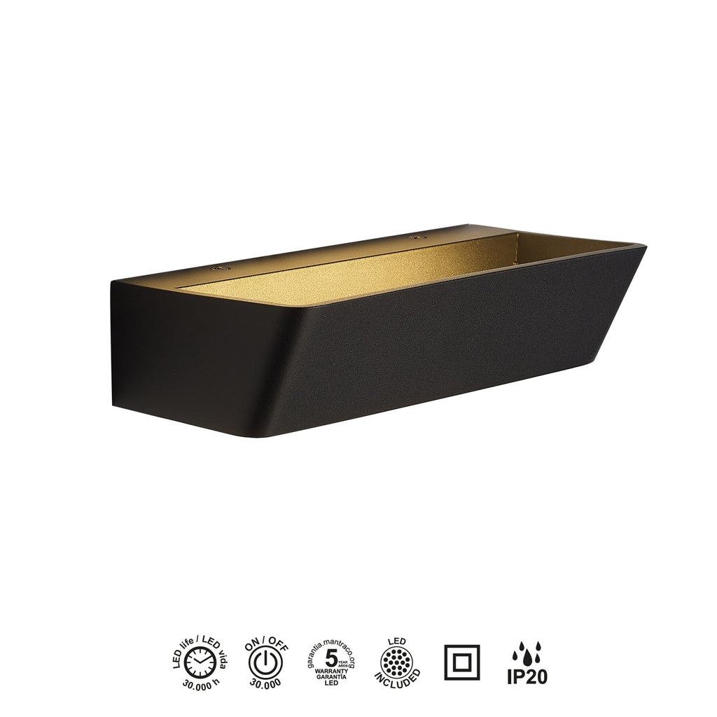 Mantra ALTEA LED ZIDNA SVJETILJKA 21W 3000K 220MM CRNA