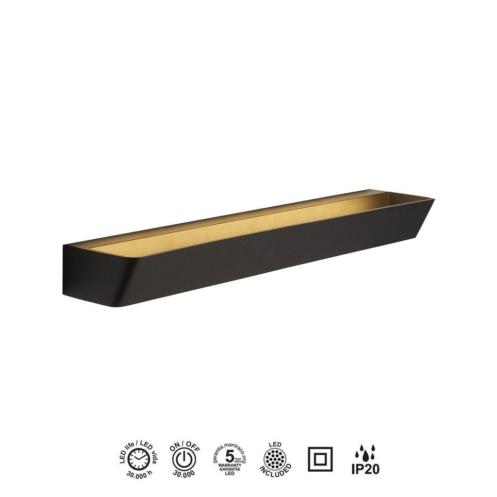 Mantra ALTEA LED ZIDNA SVJETILJKA 40W 3000K 500MM CRNA