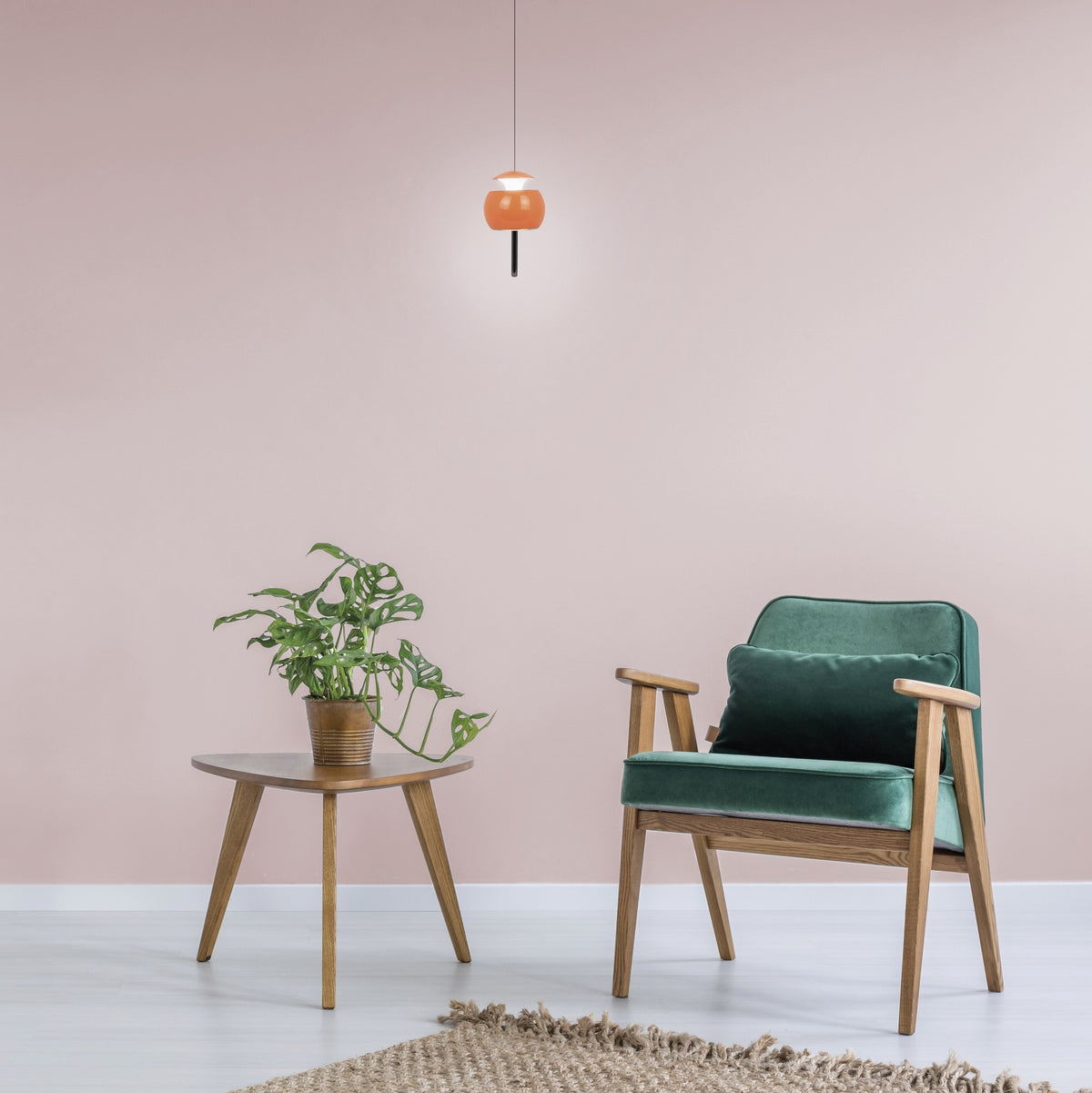 Mantra ROLLER UP viseća svjetiljka LED 12W 3000K 96MM CRNA/ORANGE