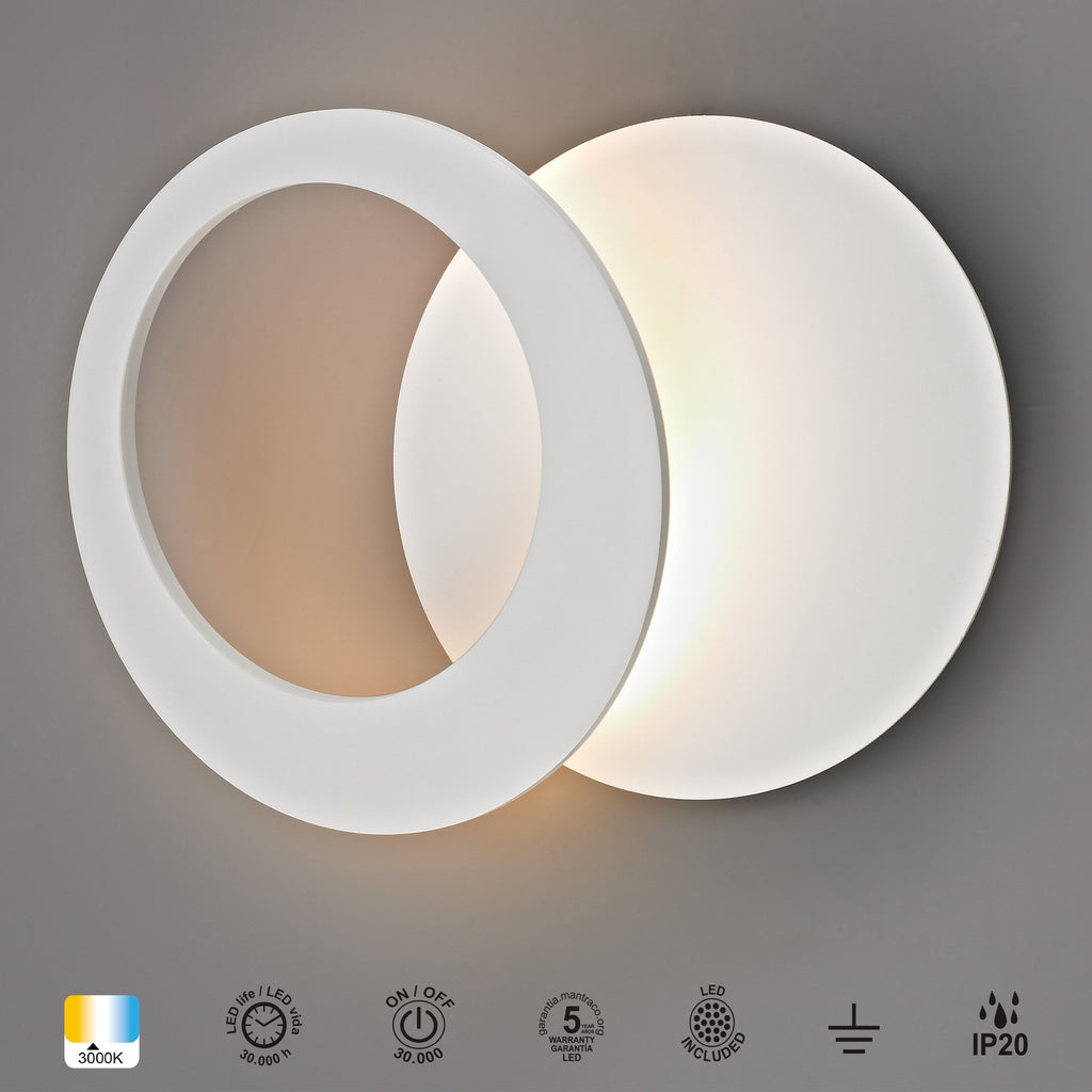 Mantra TORONTO LED ZIDNA SVJETILJKA 15W 3000K 260MM BIJELA