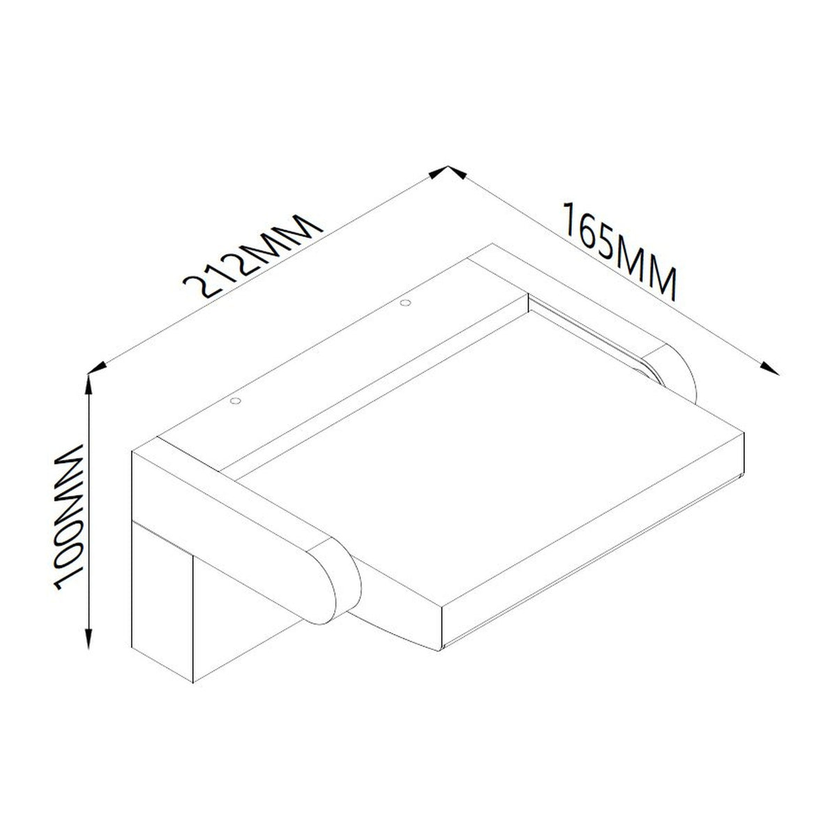 Mantra COOPER vanjska zidna LED svjetiljka 20W 3000K IP54 212MM CRNA