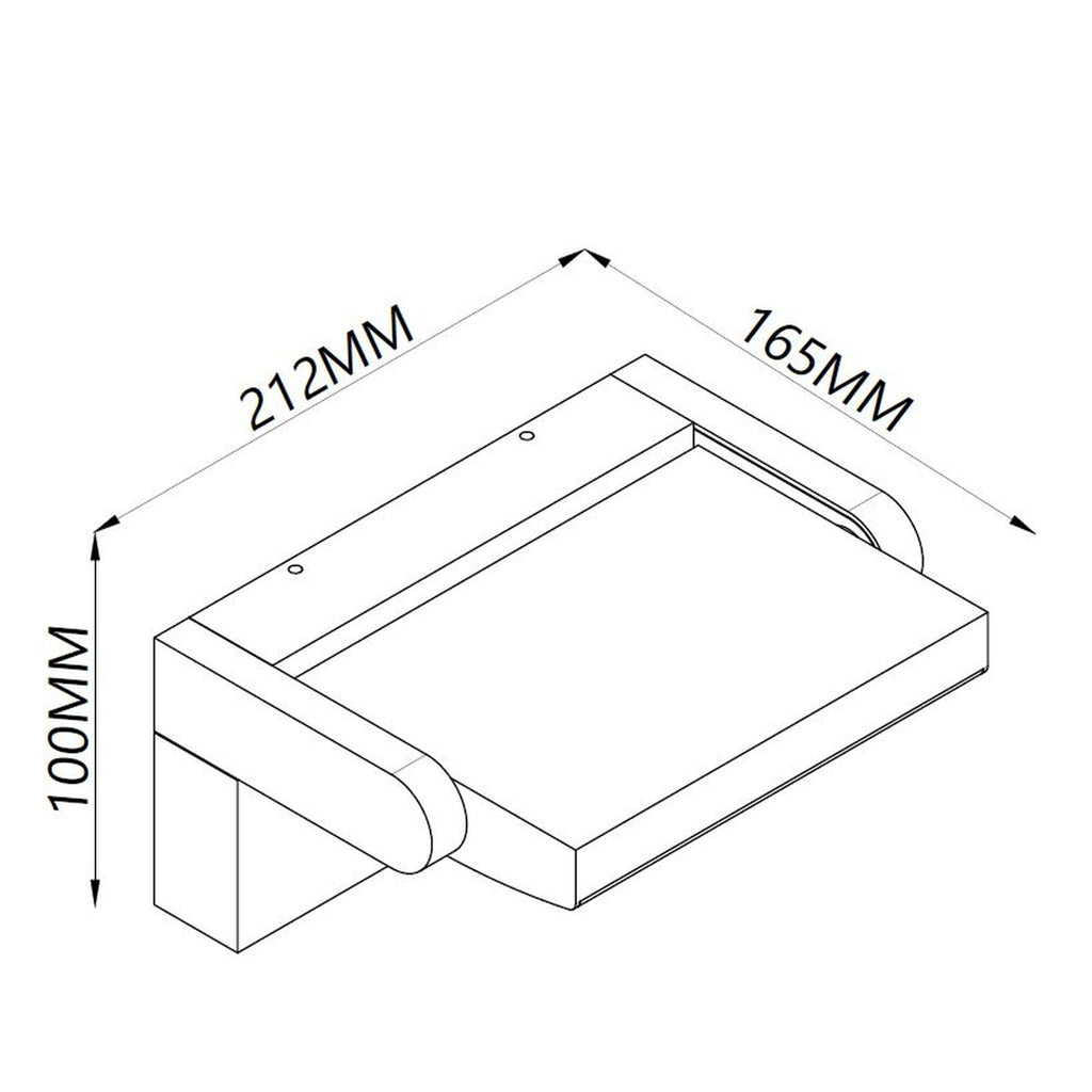 Mantra COOPER vanjska zidna LED svjetiljka sa senzorom 20W 3000K IP54 212MM CRNA