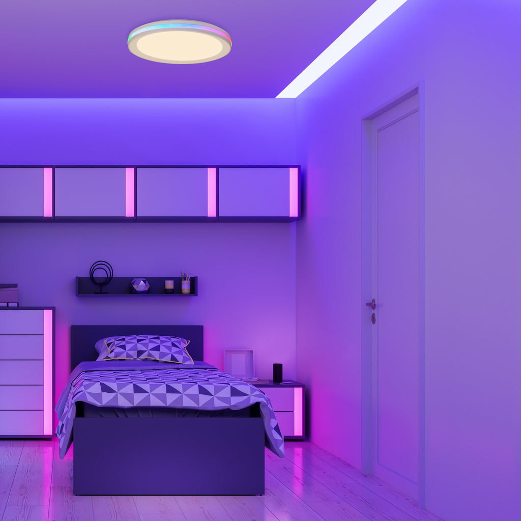 Mantra GAMER DIMABILNA stropna svjetiljka LED 30W 40CM CCT+RGB BIJELA