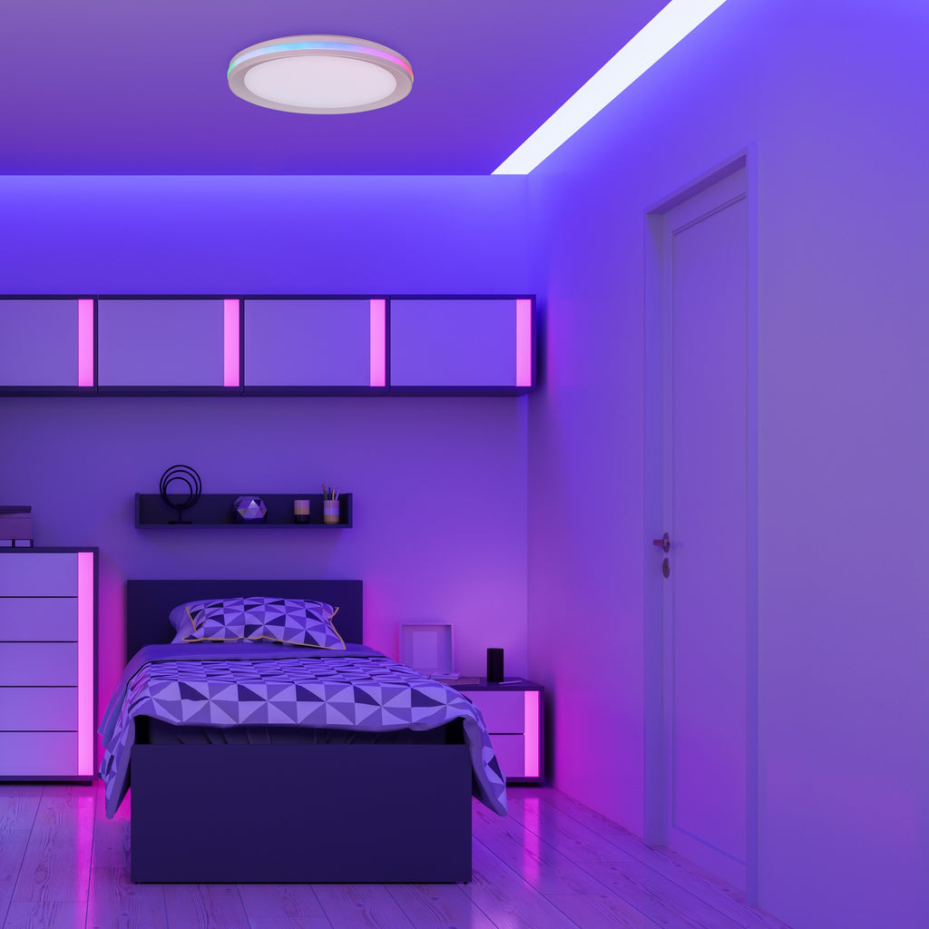 Mantra GAMER DIMABILNA stropna svjetiljka LED 30W 40CM CCT+RGB BIJELA