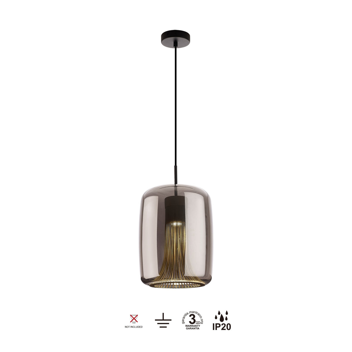 Mantra KRISS viseća svjetiljka 1xGU10 Ø24CM KROM