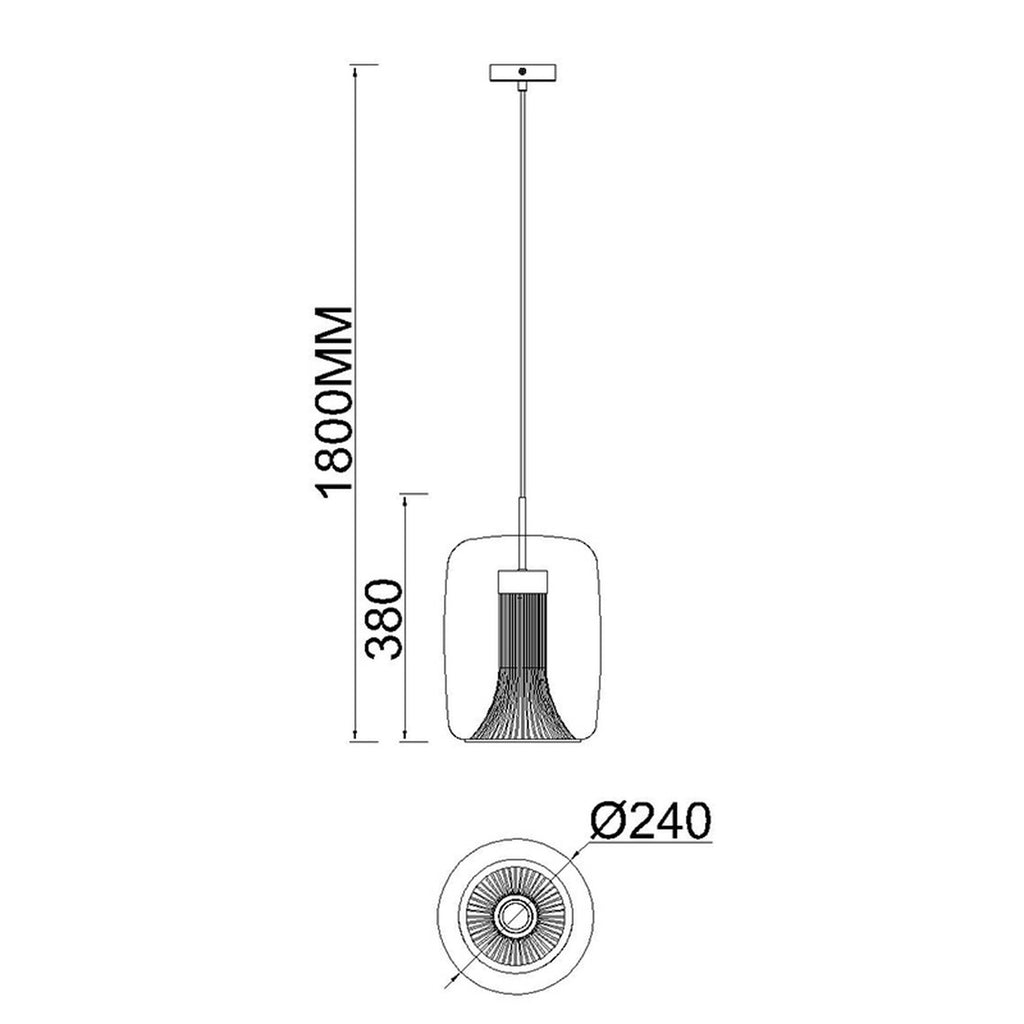 Mantra KRISS viseća svjetiljka 1xGU10 Ø24CM KROM