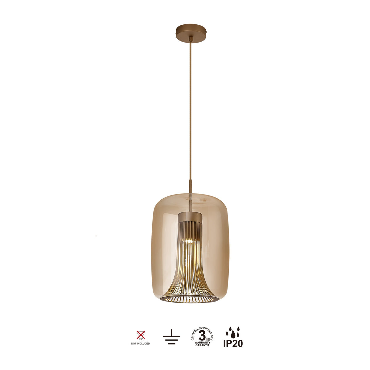 Mantra KRISS viseća svjetiljka 1xGU10 Ø24CM BRONZA
