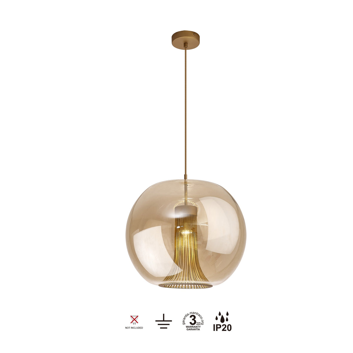 Mantra KRISS viseća svjetiljka 1xGU10 Ø40CM BRONZA