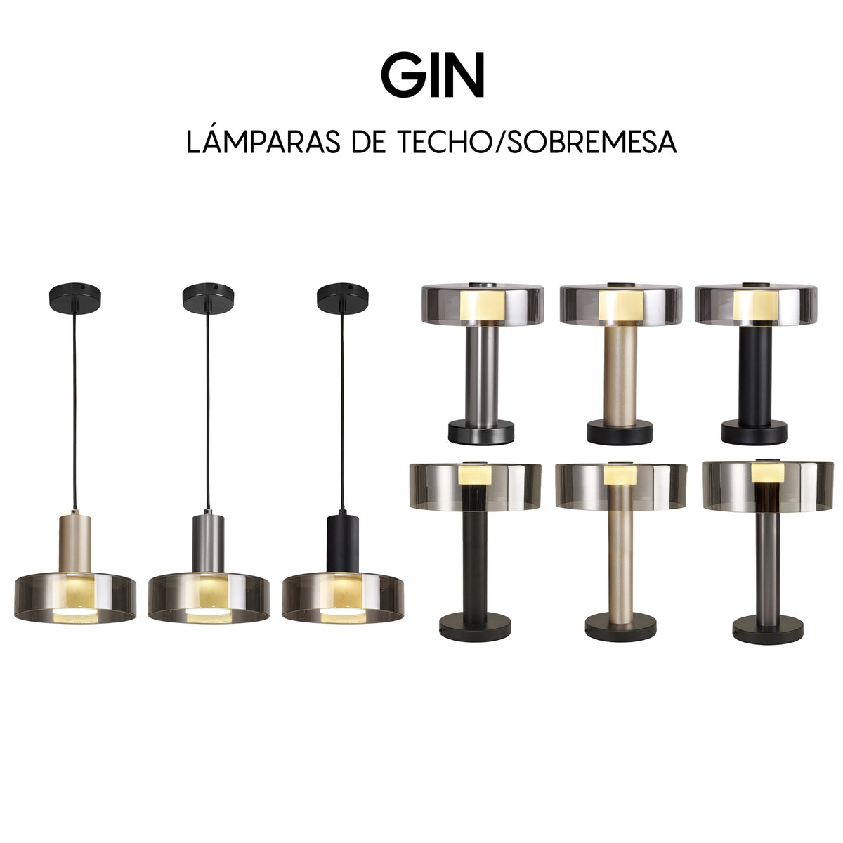Mantra GIN viseća svjetiljka 1xGU10 Ø22CM CRNA/ZLATO