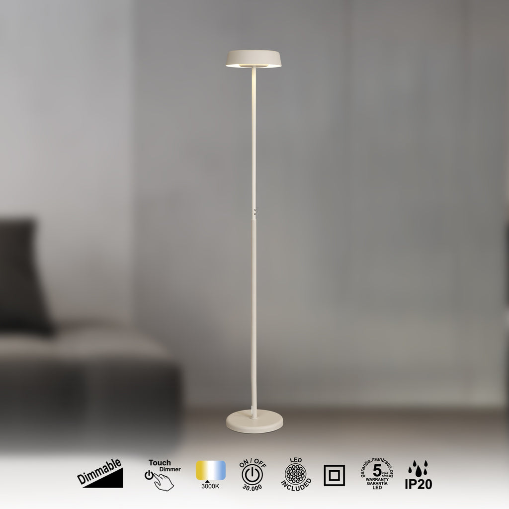 Mantra NOA II DIMABILNA podna svjetiljka LED 30W 3000K 180CM BIJELA