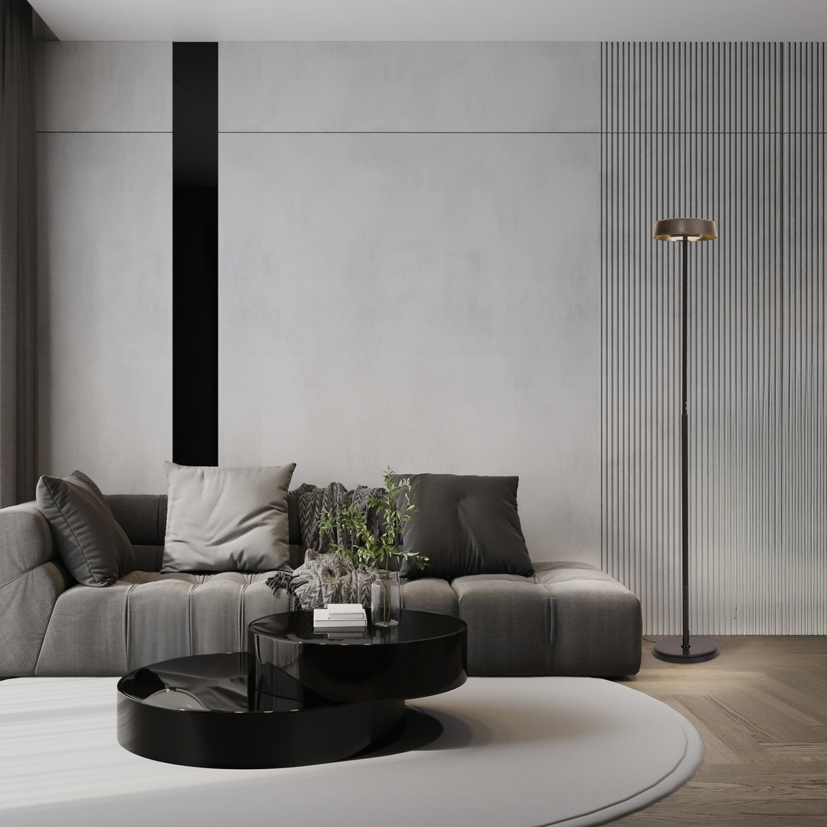 Mantra NOA II DIMABILNA podna svjetiljka LED 30W 3000K 180CM CRNA