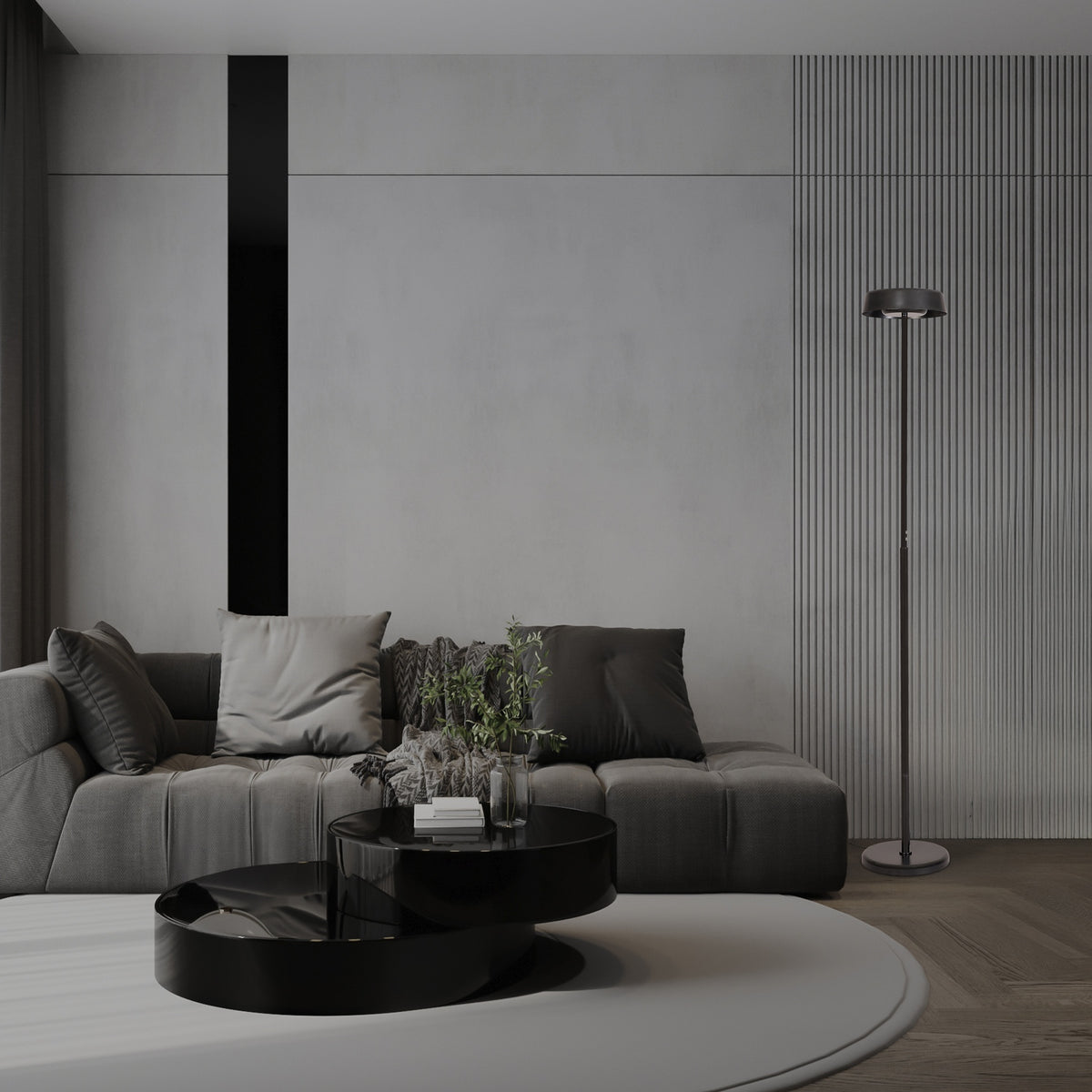 Mantra NOA II DIMABILNA podna svjetiljka LED 30W 3000K 180CM CRNA
