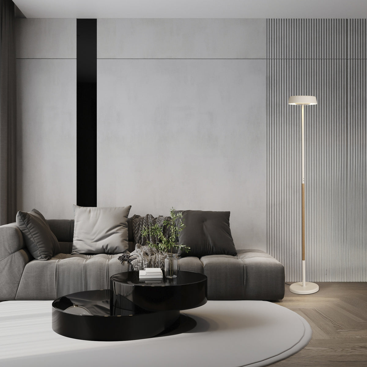 Mantra NOA II DIMABILNA podna svjetiljka LED 30W 3000K 180CM DRVO/BIJELA