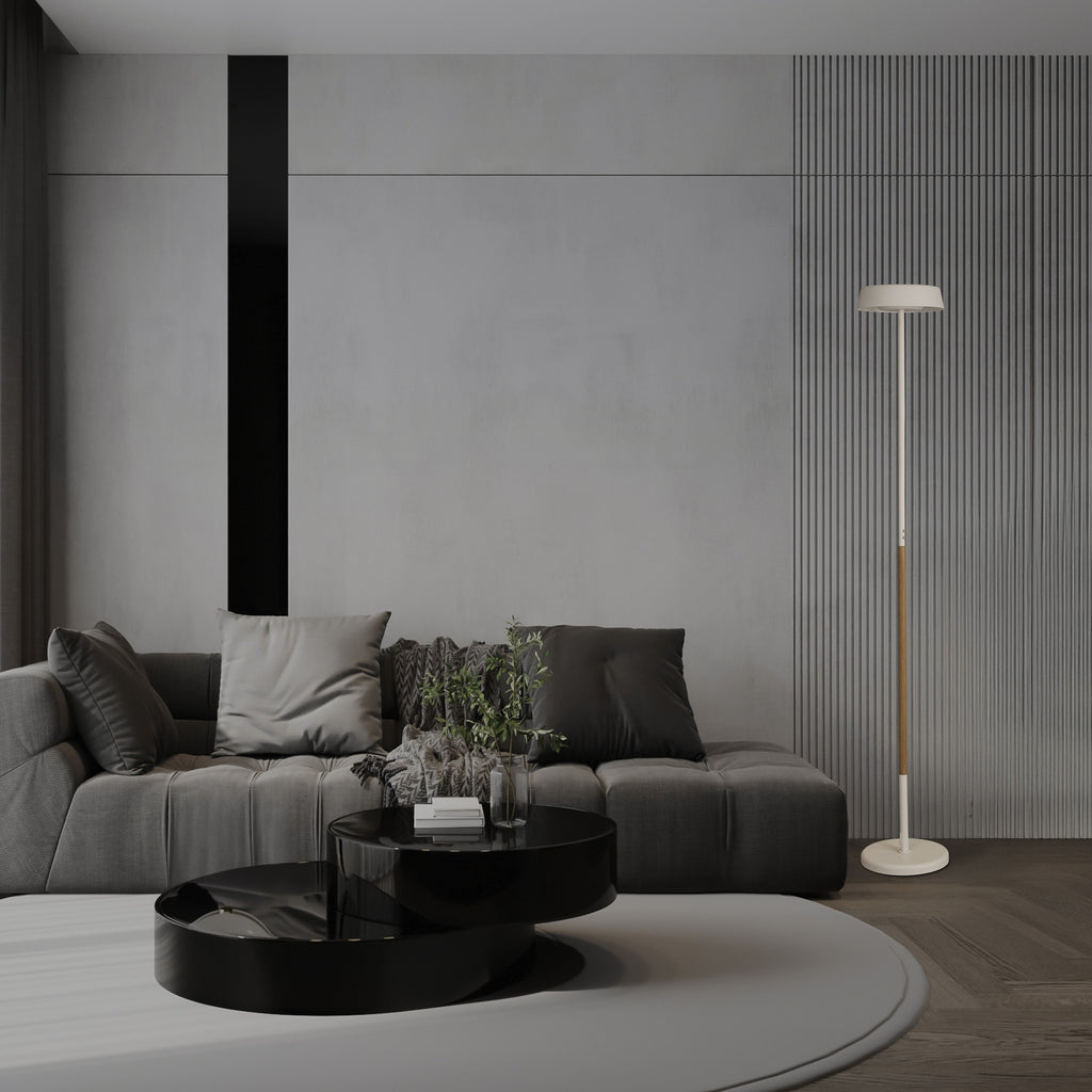 Mantra NOA II DIMABILNA podna svjetiljka LED 30W 3000K 180CM DRVO/BIJELA