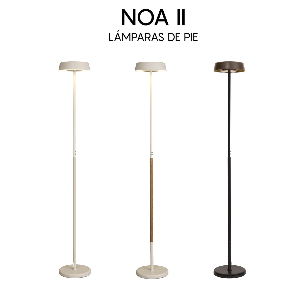 Mantra NOA II DIMABILNA podna svjetiljka LED 30W 3000K 180CM DRVO/BIJELA