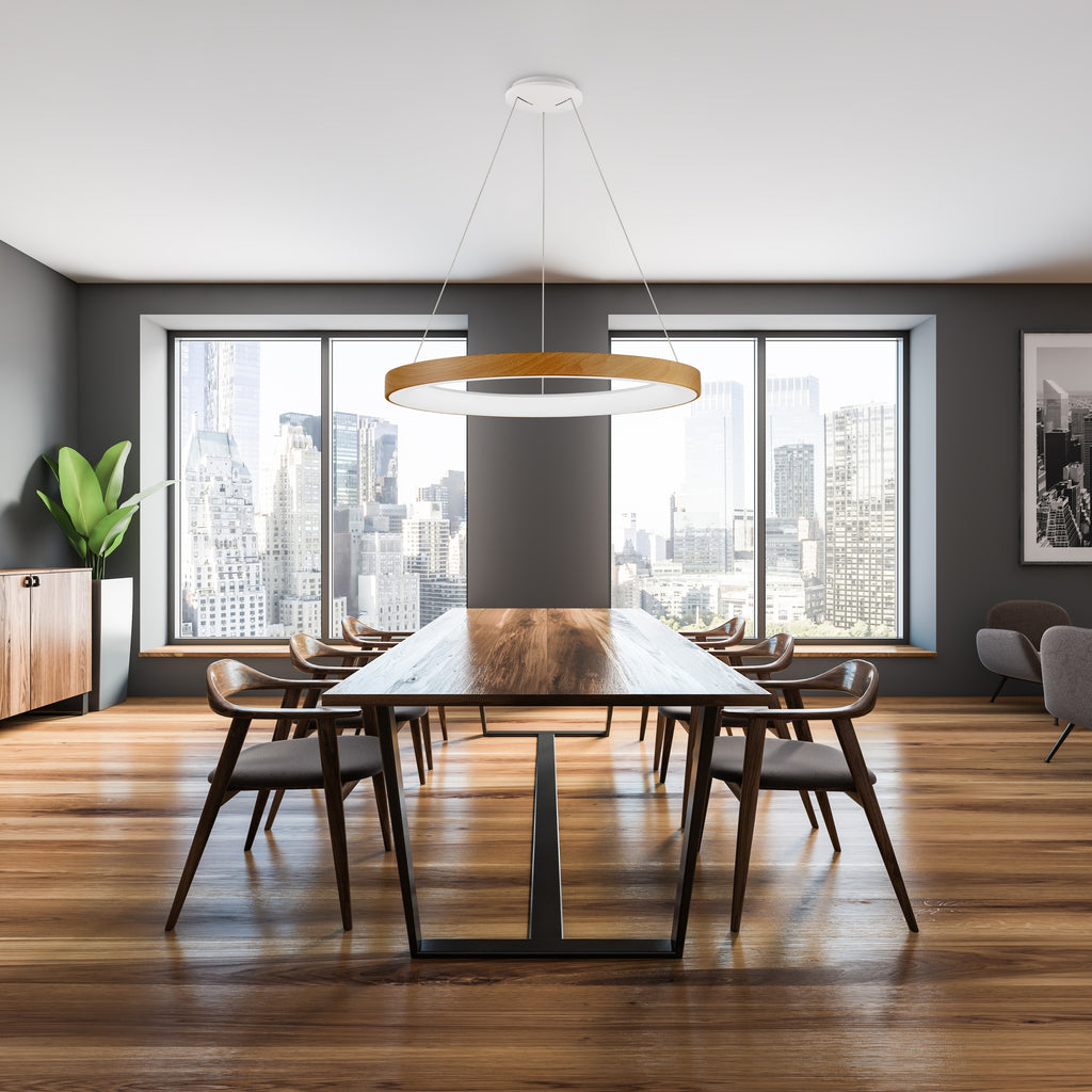 Mantra NISEKO II DIMABILNA viseća svjetiljka LED 60W CCT 65CM DRVO/BIJELA