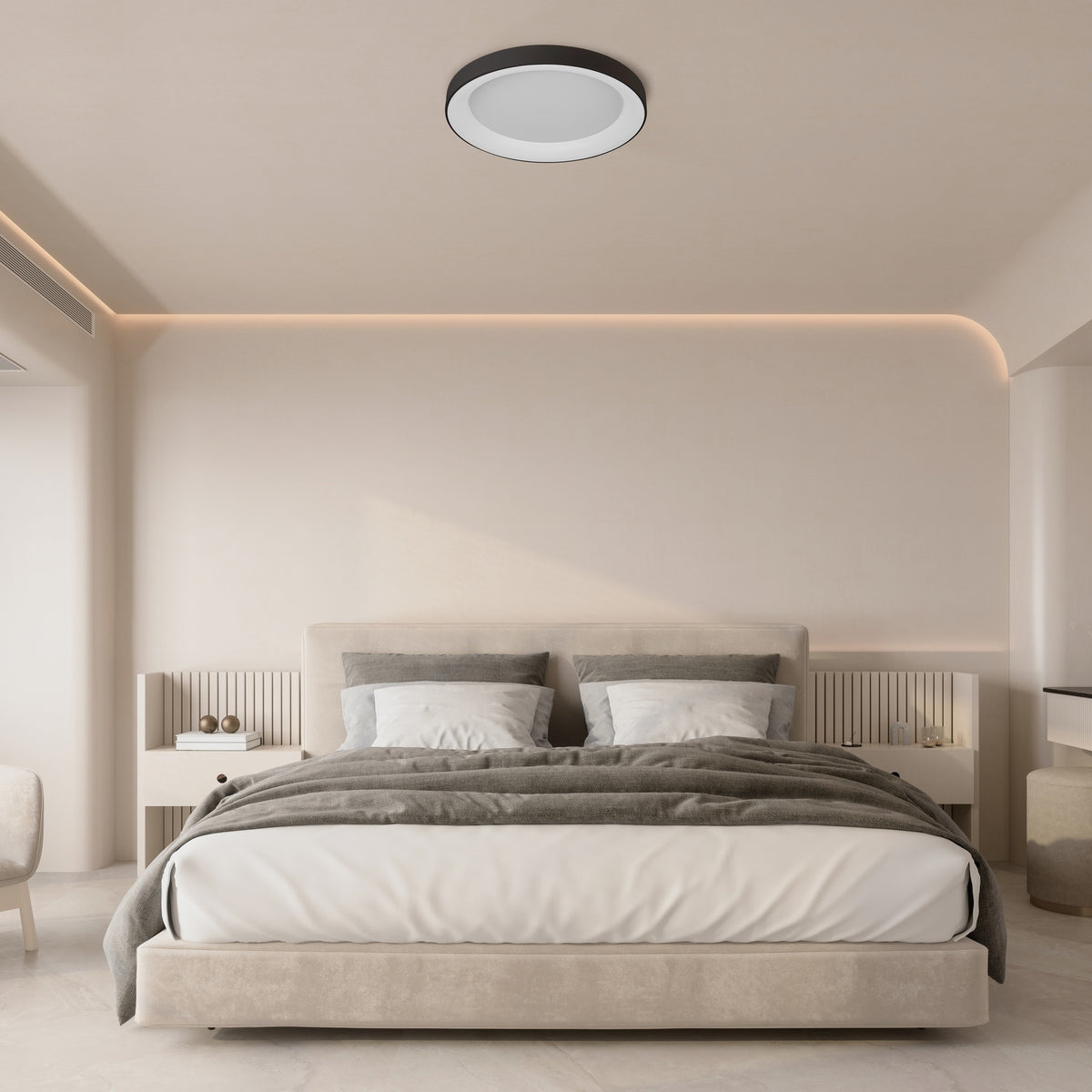 Mantra NISEKO II DIMABILNA stropna svjetiljka LED 60W CCT 65CM CRNA