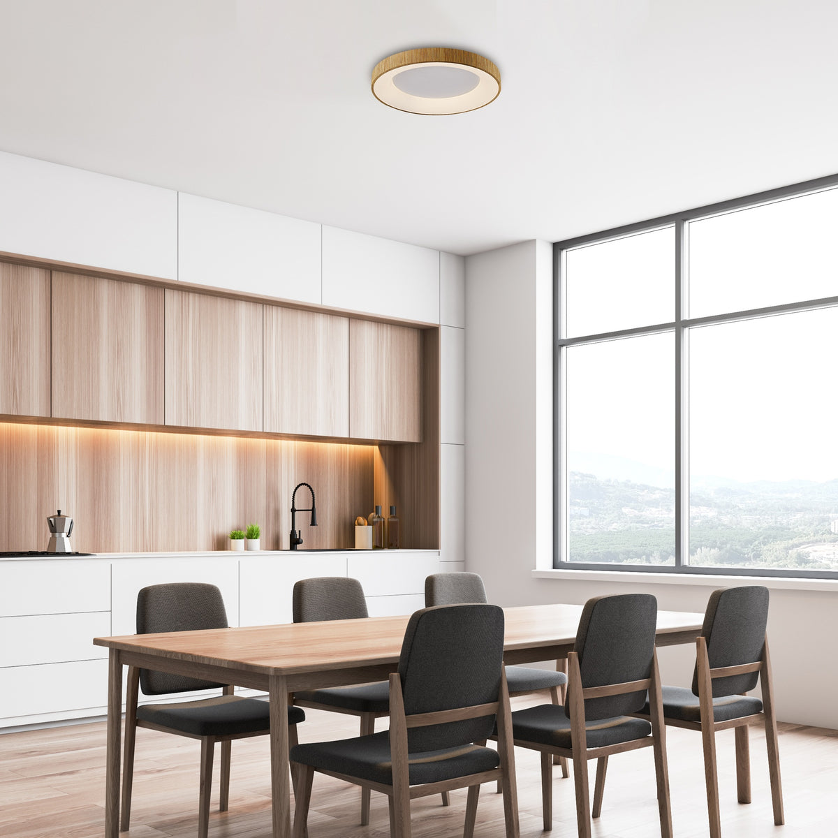 Mantra NISEKO II DIMABILNA stropna svjetiljka LED 45W CCT 50CM DRVO