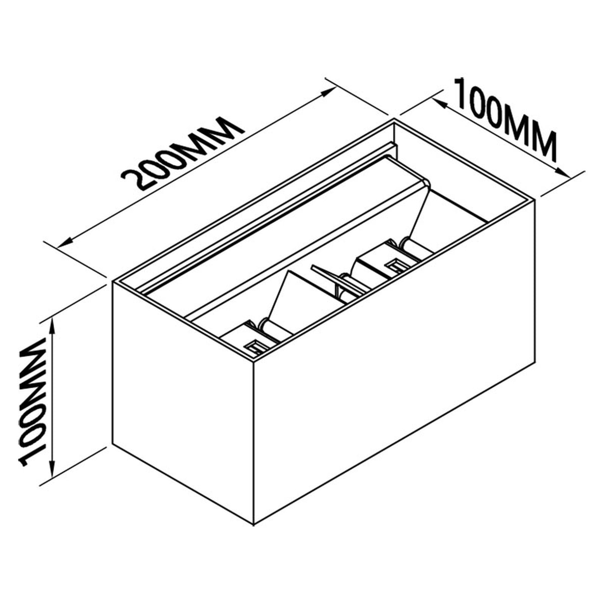 Mantra DAVOS vanjska zidna LED svjetiljka 24W 2700K IP54 200MM TAMNO SIVA