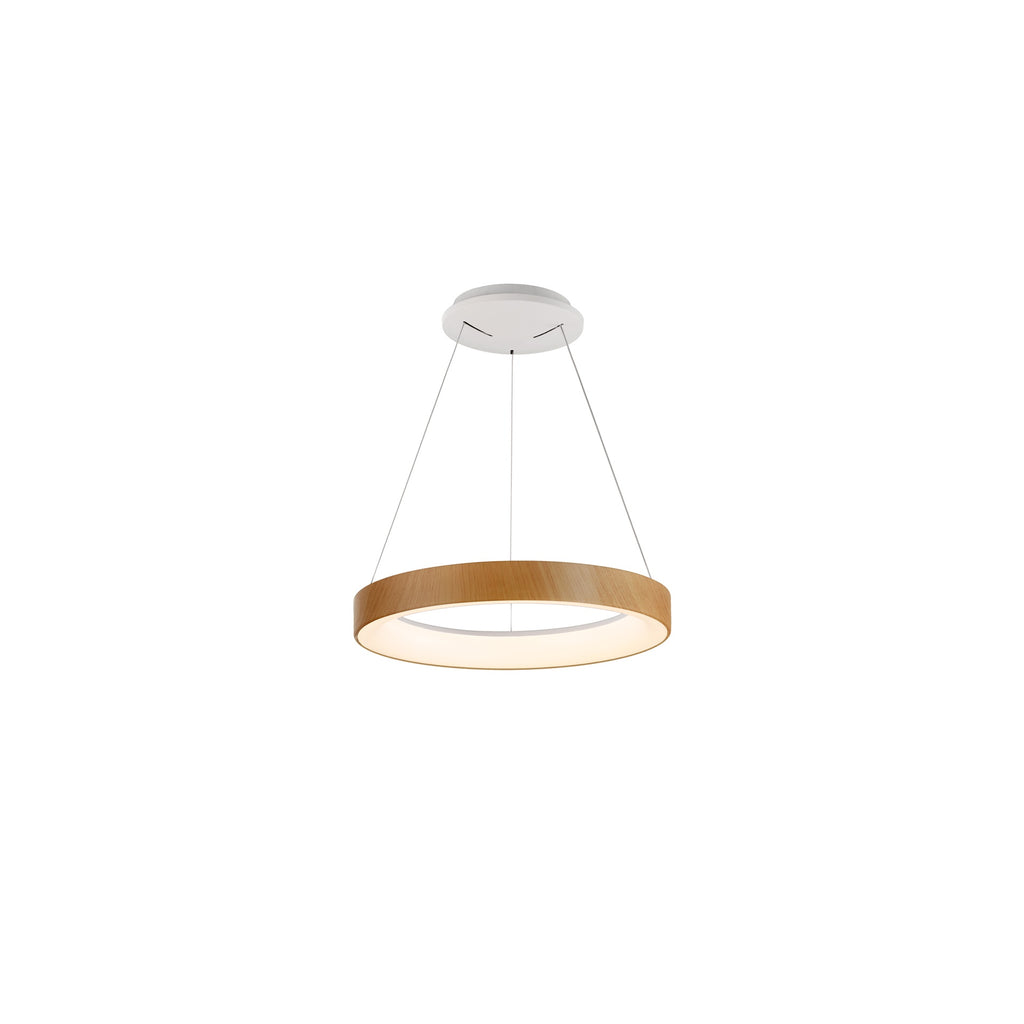 Mantra NISEKO II DIMABILNA viseća svjetiljka LED 30W CCT 38CM DRVO/BIJELA