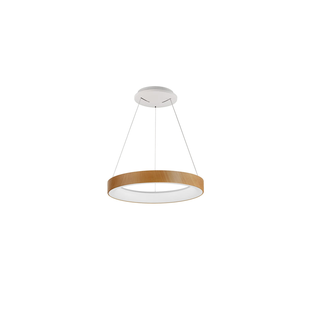 Mantra NISEKO II DIMABILNA viseća svjetiljka LED 30W CCT 38CM DRVO/BIJELA