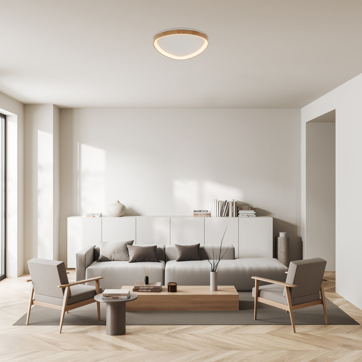 Mantra NISEKO II DIMABILNA stropna svjetiljka LED 42W CCT 42CM DRVO