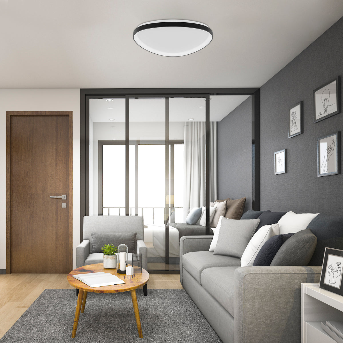 Mantra NISEKO II DIMABILNA stropna svjetiljka LED 62W CCT 61CM CRNA