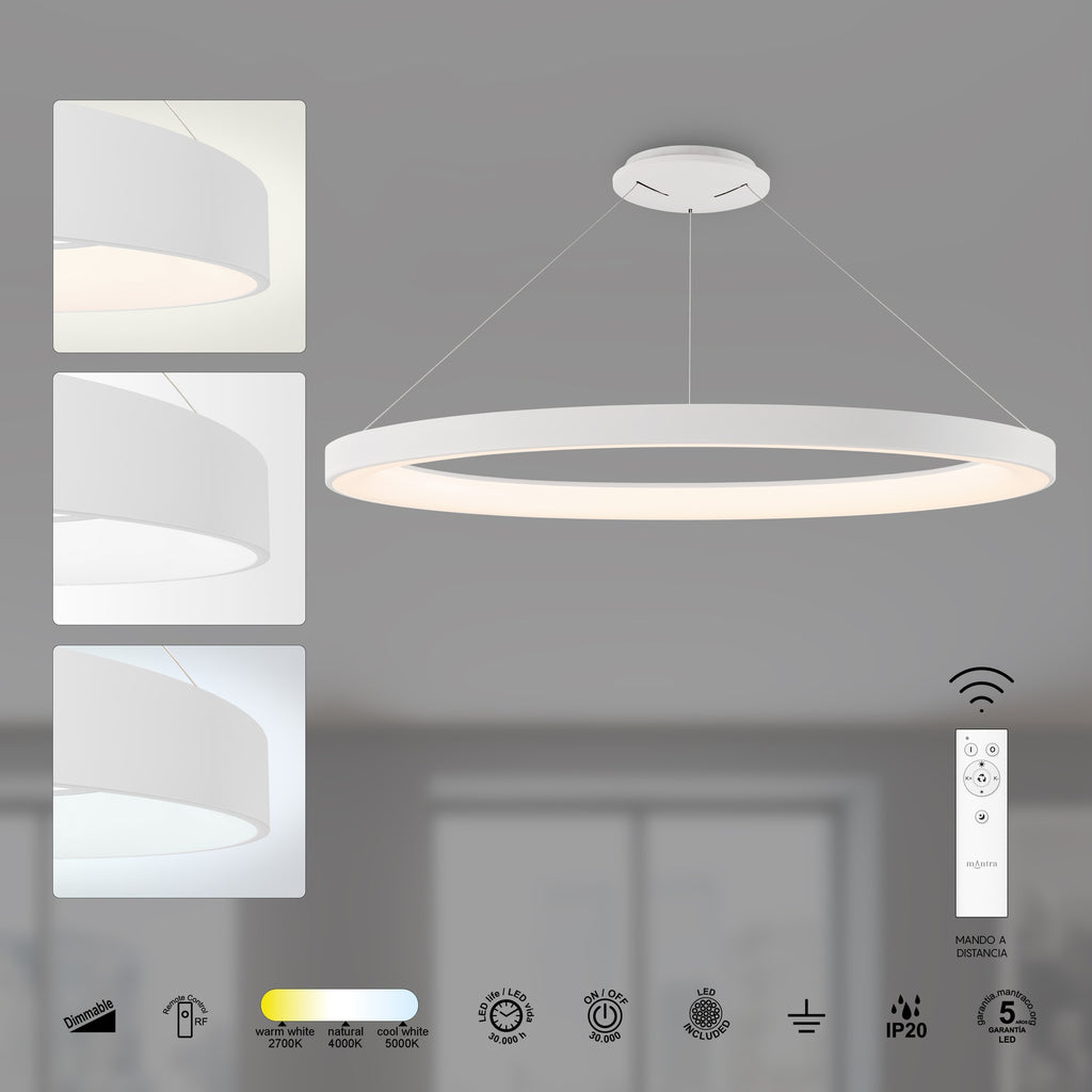 Mantra NISEKO II DIMABILNA viseća svjetiljka LED 75W CCT 90CM BIJELA