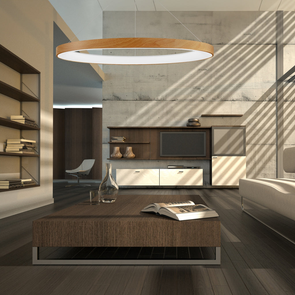 Mantra NISEKO II DIMABILNA viseća svjetiljka LED 75W CCT 90CM DRVO/BIJELA
