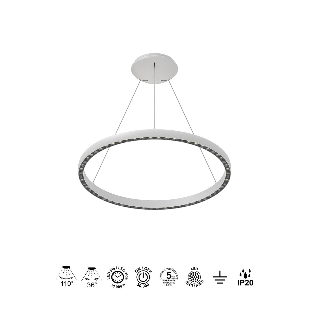 Mantra RIUMAR Viseća svjetiljka LED 40+15W 3000K 628MM BIJELA