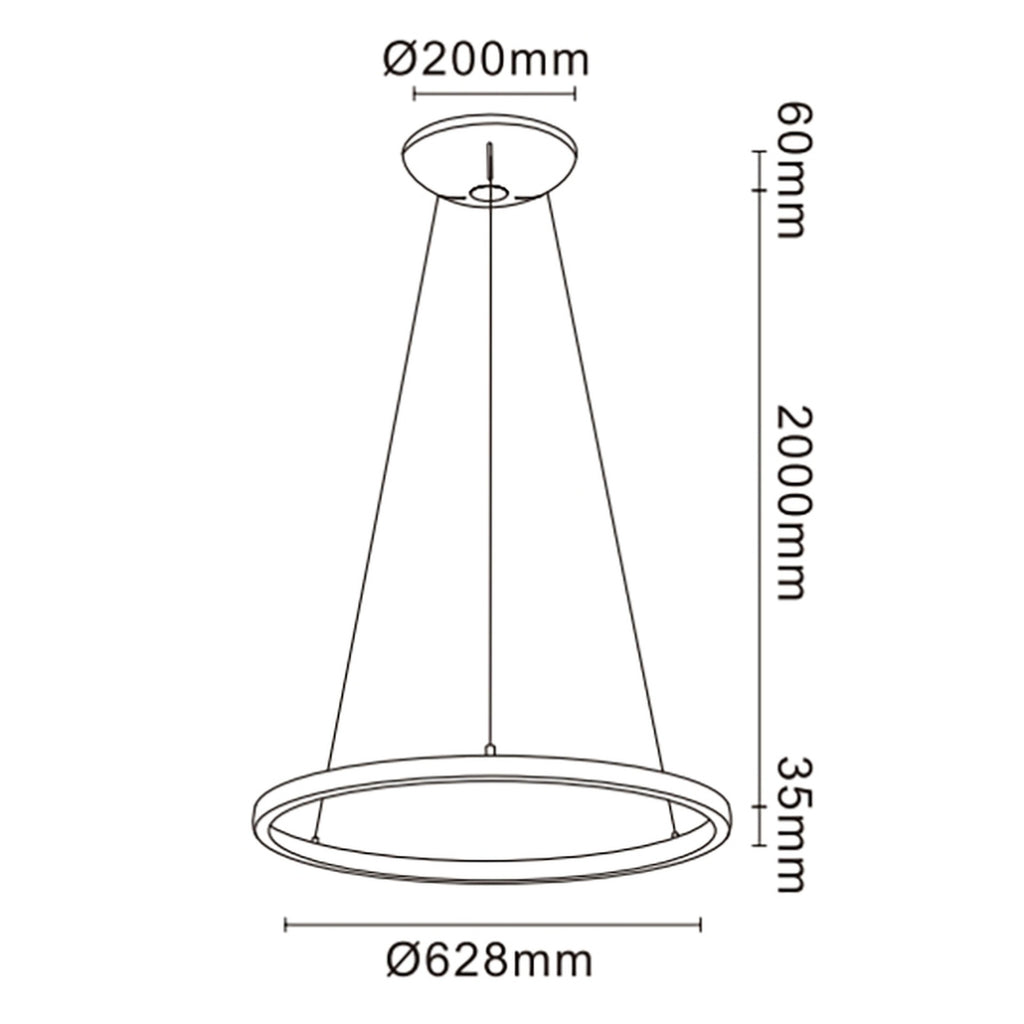 Mantra RIUMAR Viseća svjetiljka LED 40+15W 3000K 628MM BIJELA