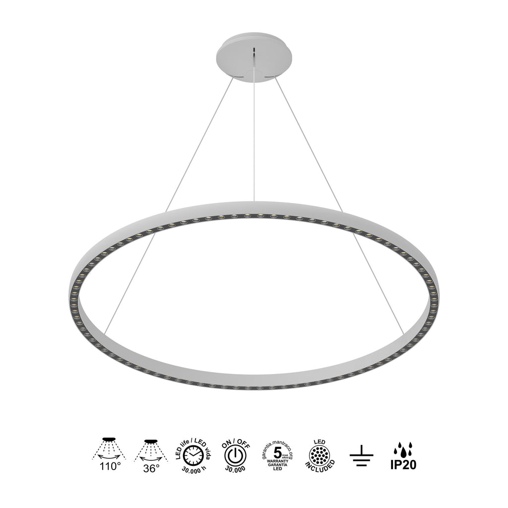 Mantra RIUMAR Viseća svjetiljka LED 60+20W 3000K 928MM BIJELA