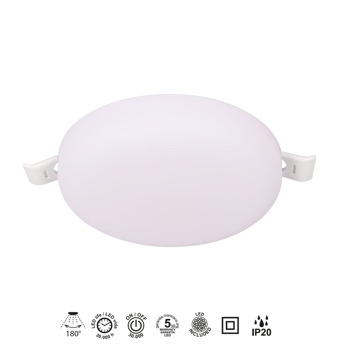 Mantra ALGARVE ugradna LED svjetiljka 10W 3000K 100mm
