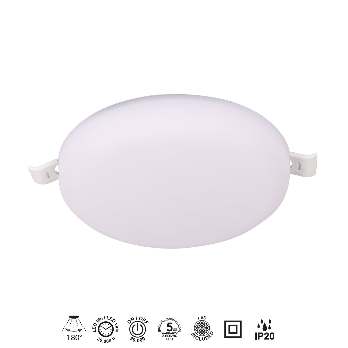 Mantra ALGARVE ugradna LED svjetiljka 15W 3000K 120mm