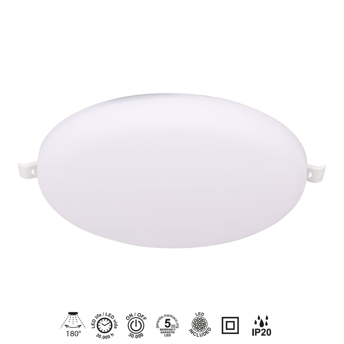 Mantra ALGARVE ugradna LED svjetiljka 22W 3000K 170mm