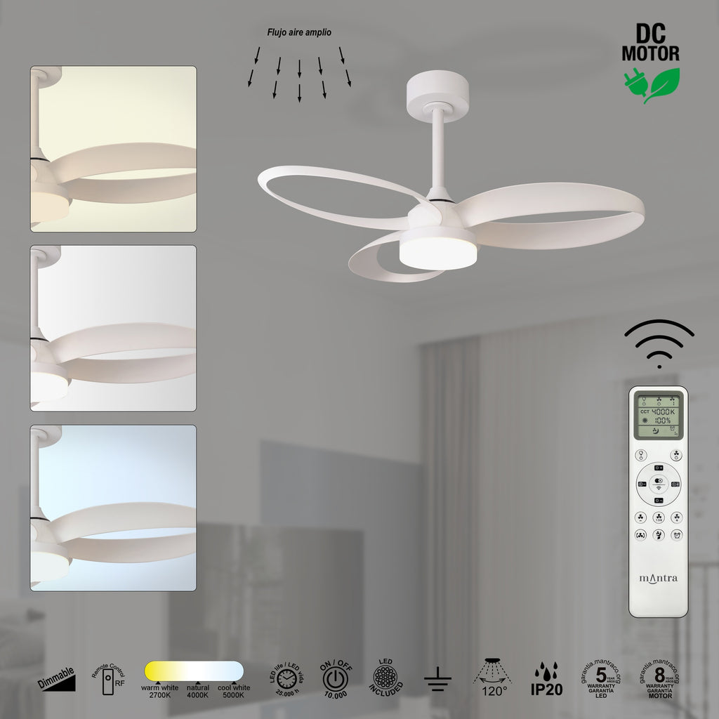 Mantra INFINITY FAN LED stropni ventilator 92cm BIJELI