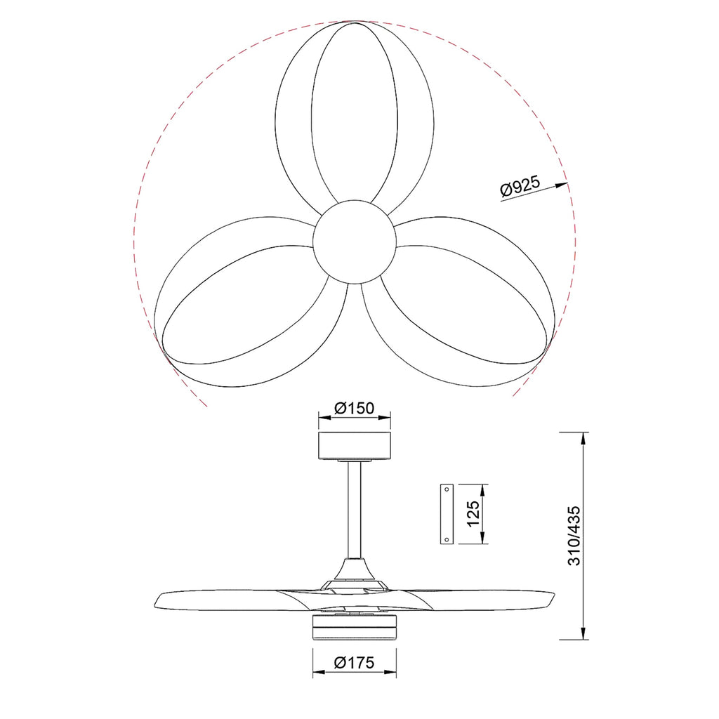 Mantra INFINITY FAN LED stropni ventilator 92cm BIJELI