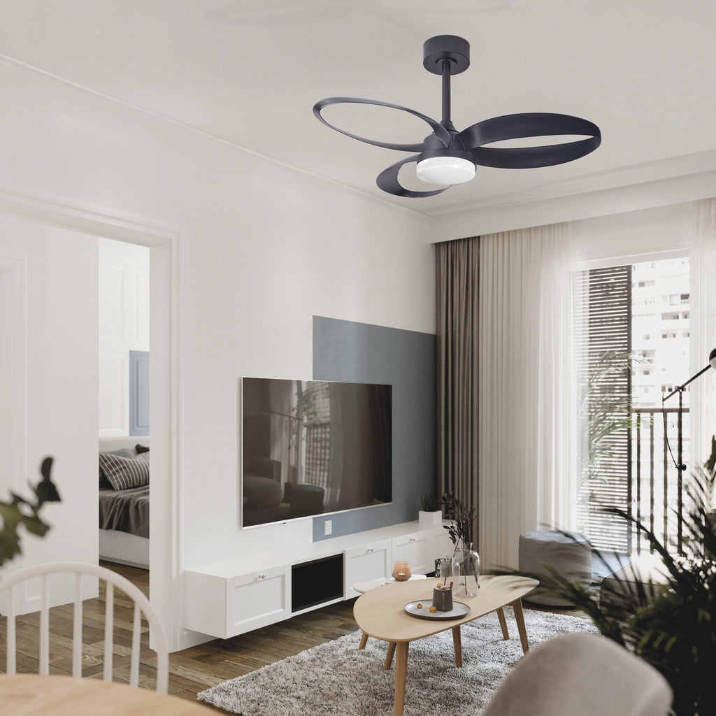 Mantra INFINITY FAN LED stropni ventilator 92cm CRNI