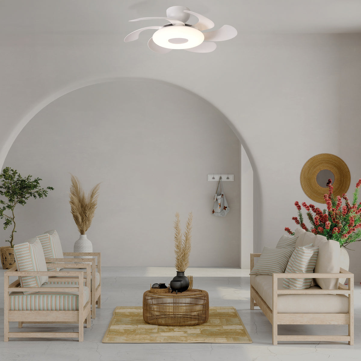 Mantra FLOWER LED stropni ventilator 79cm BIJELI